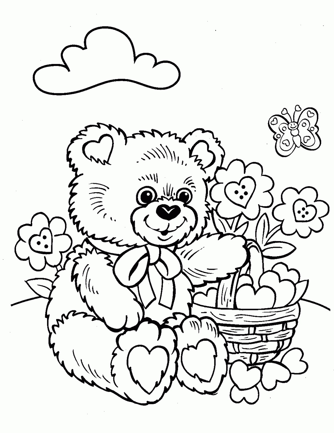 65 Teddy Bear Coloring 21