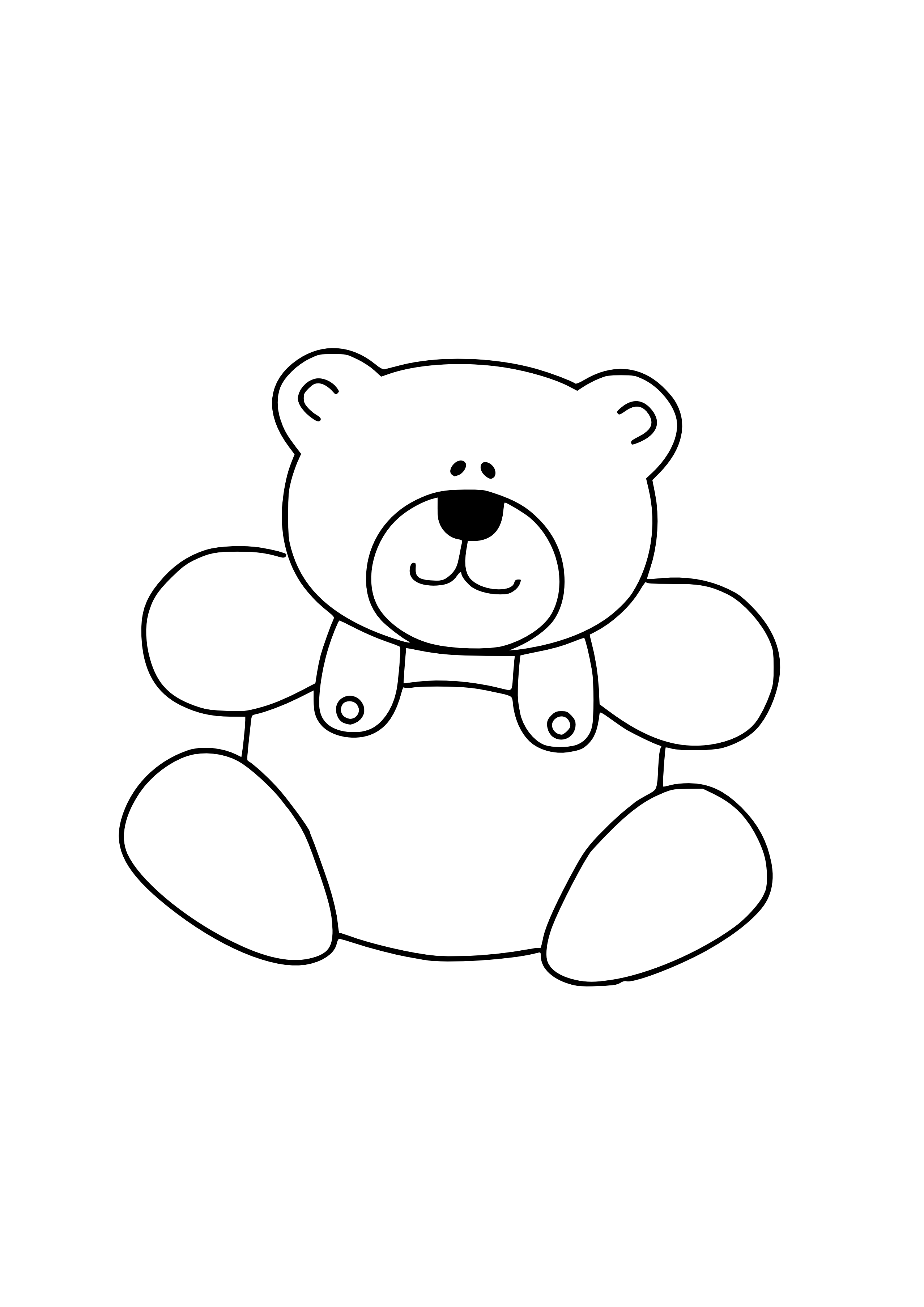 65 Teddy Bear Coloring 3