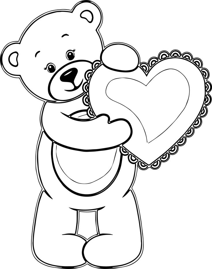 65 Teddy Bear Coloring 6