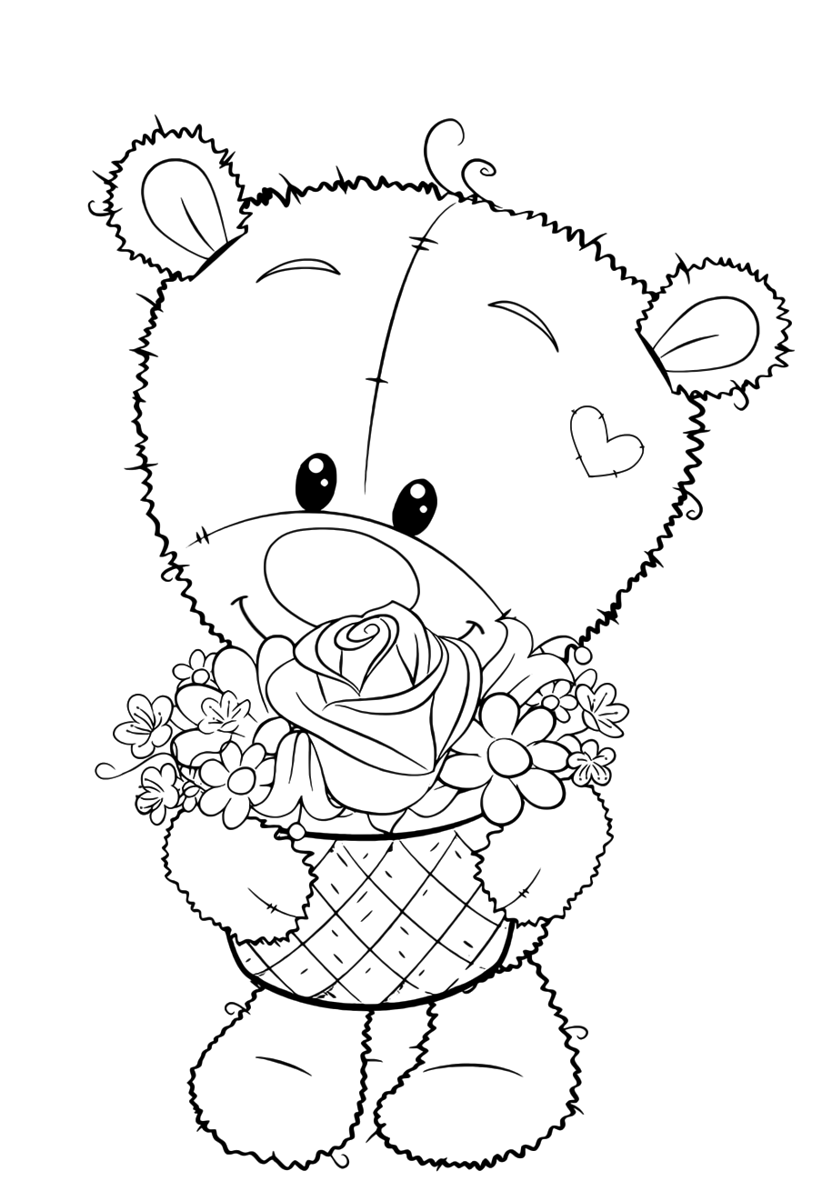 65 Teddy Bear Coloring 89