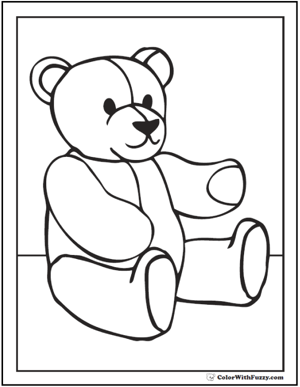 65 Teddy Bear Coloring 91