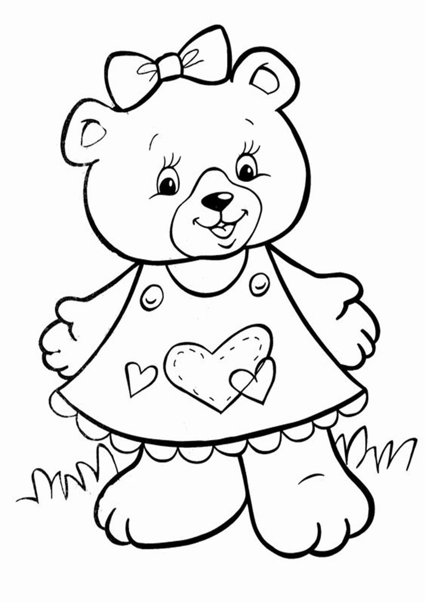 65 Teddy Bear Coloring 93