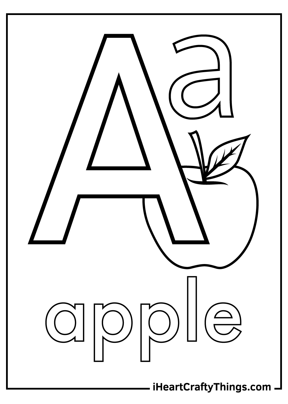 Coloring Pages Letter A 1