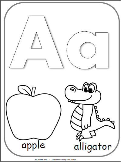 Coloring Pages Letter A 2