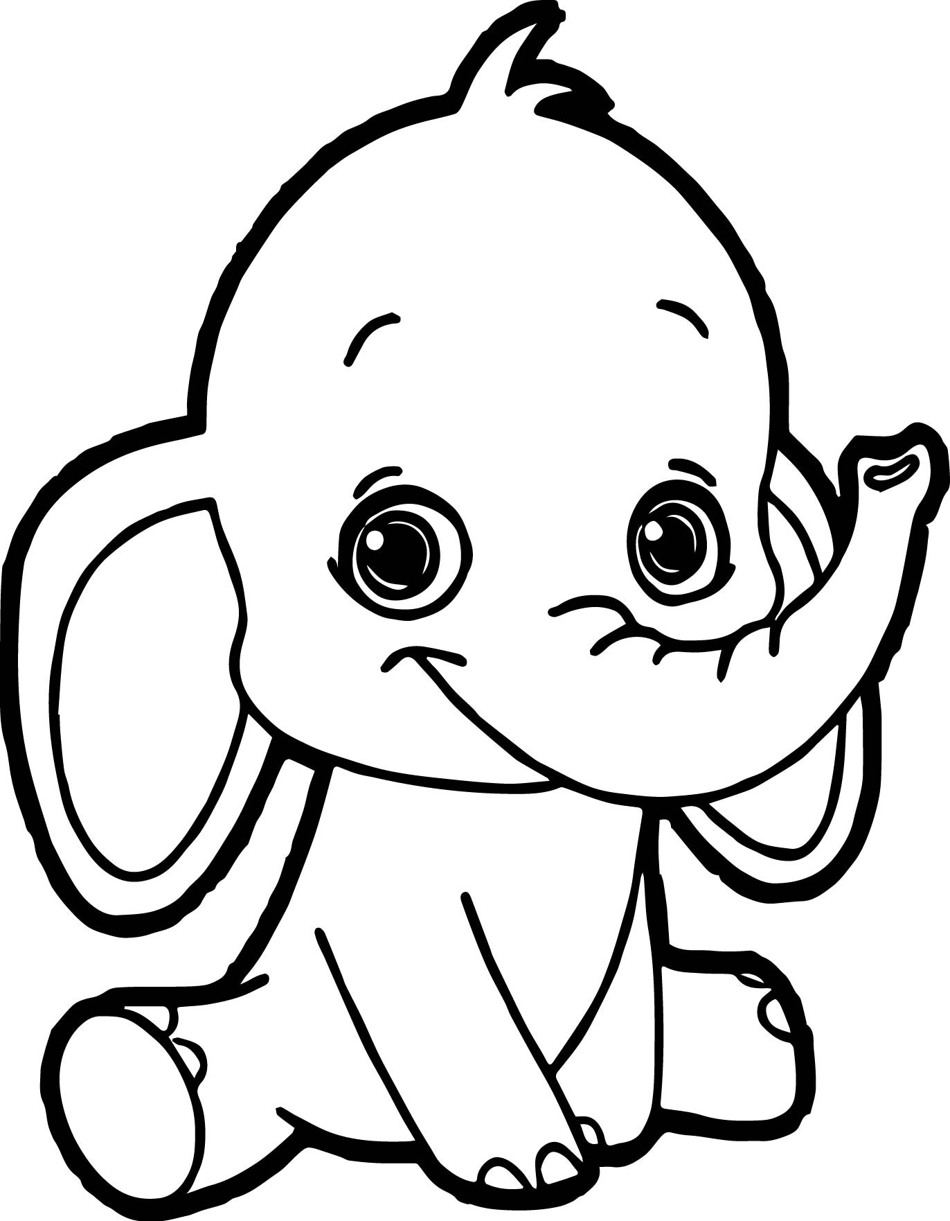 Elephant For Coloring 1