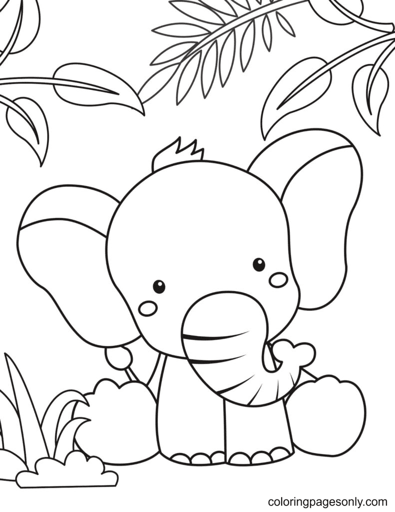 Elephant For Coloring 11