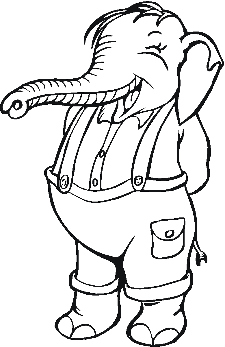 Elephant For Coloring 16