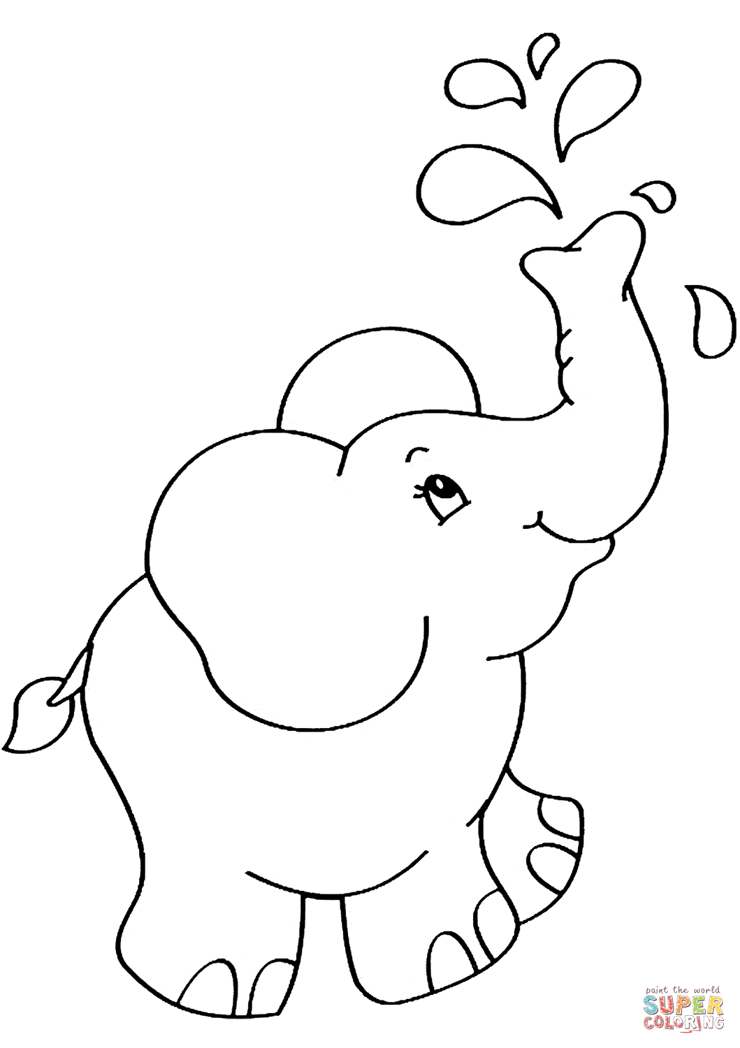 Elephant For Coloring 20