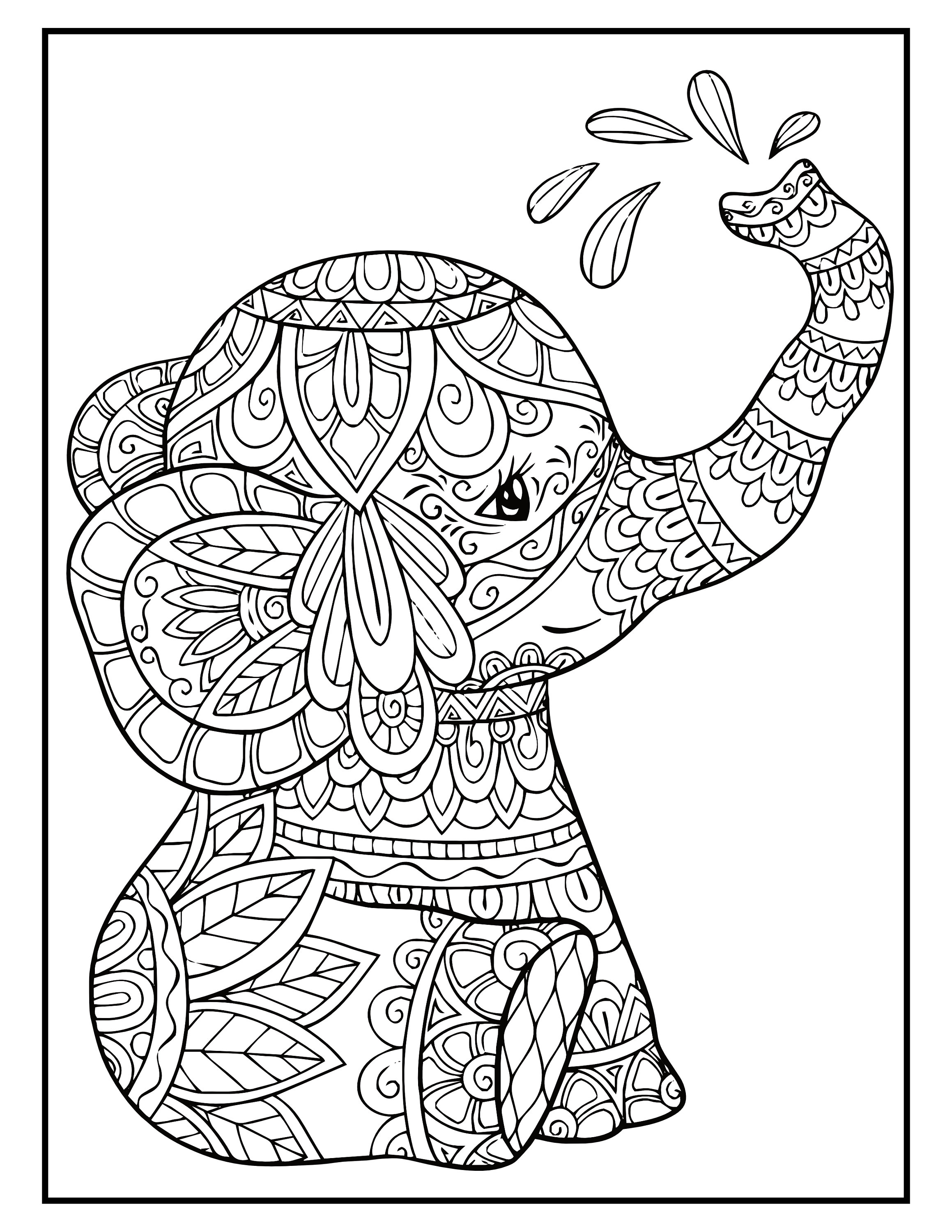 Elephant For Coloring 24