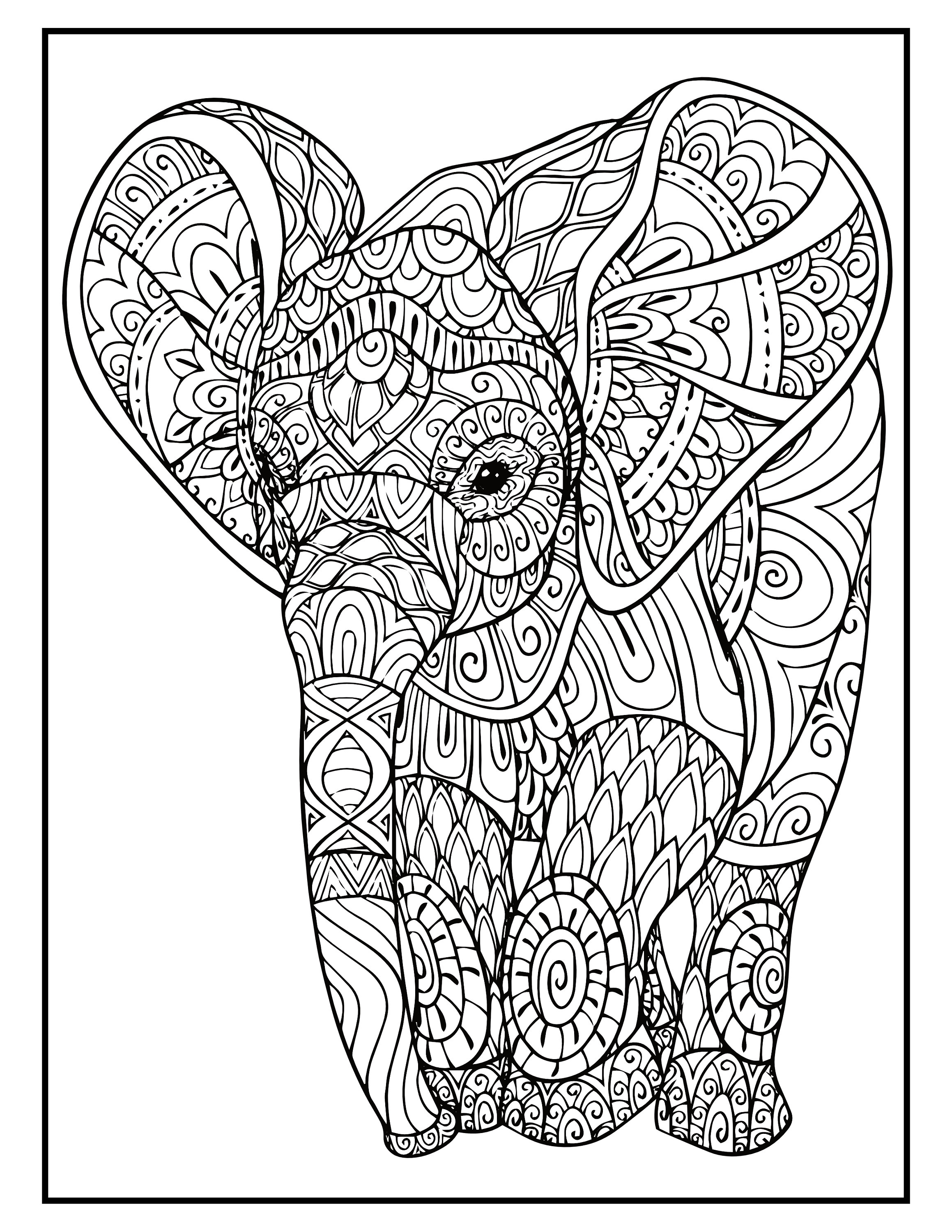 Elephant For Coloring 25