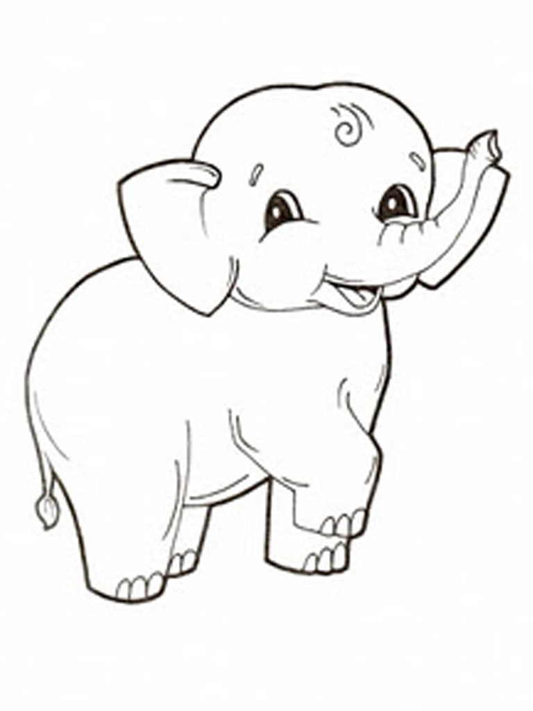 Elephant For Coloring 27