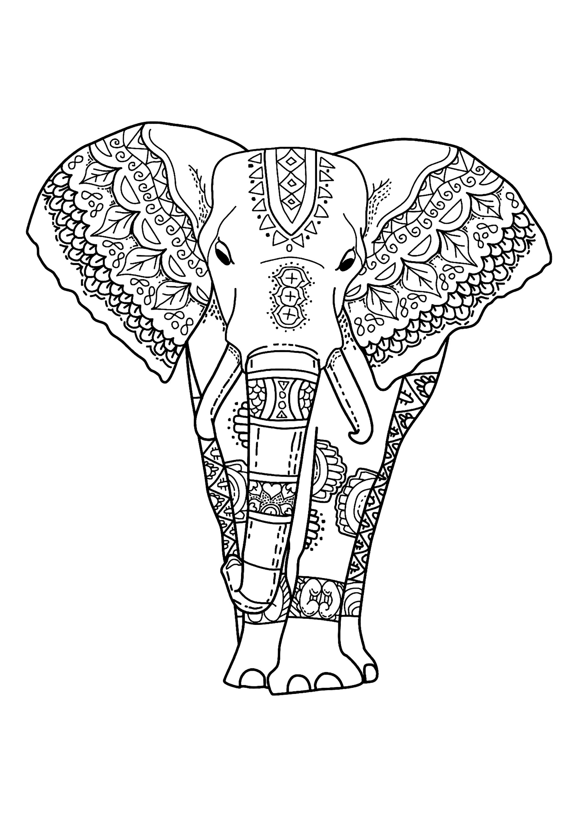 Elephant For Coloring 30