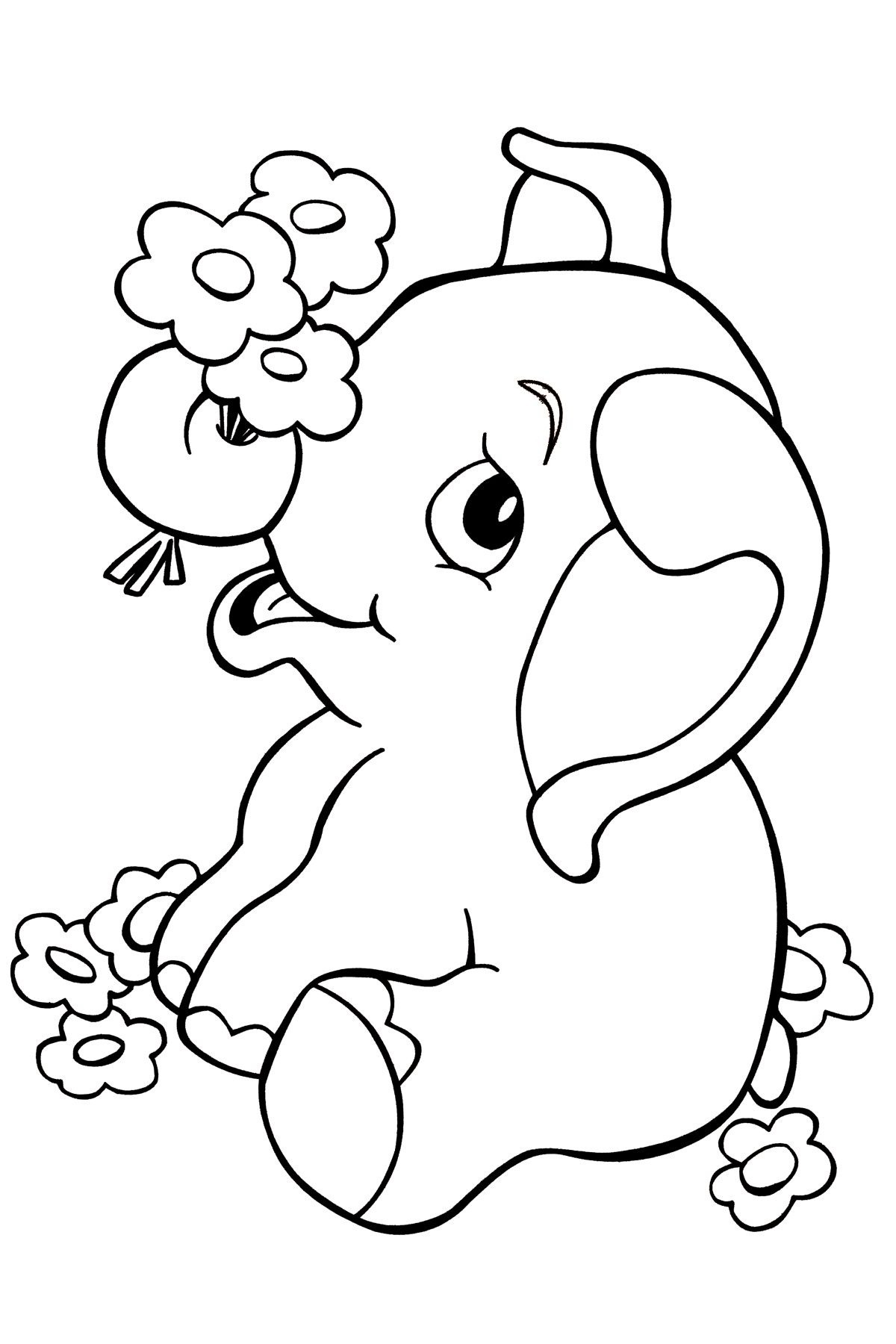 Elephant For Coloring 37