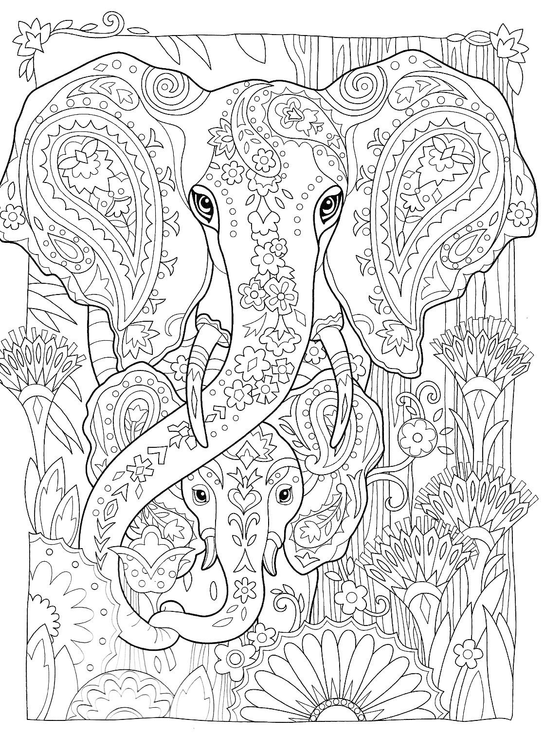 Elephant For Coloring 6