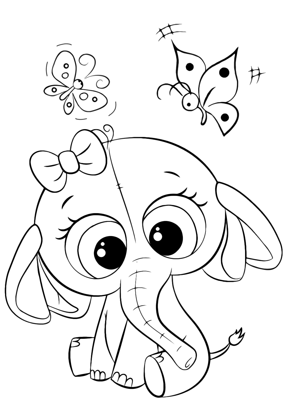 Elephant For Coloring 7