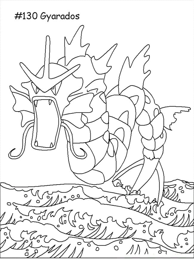 Gyarados Coloring Page 2