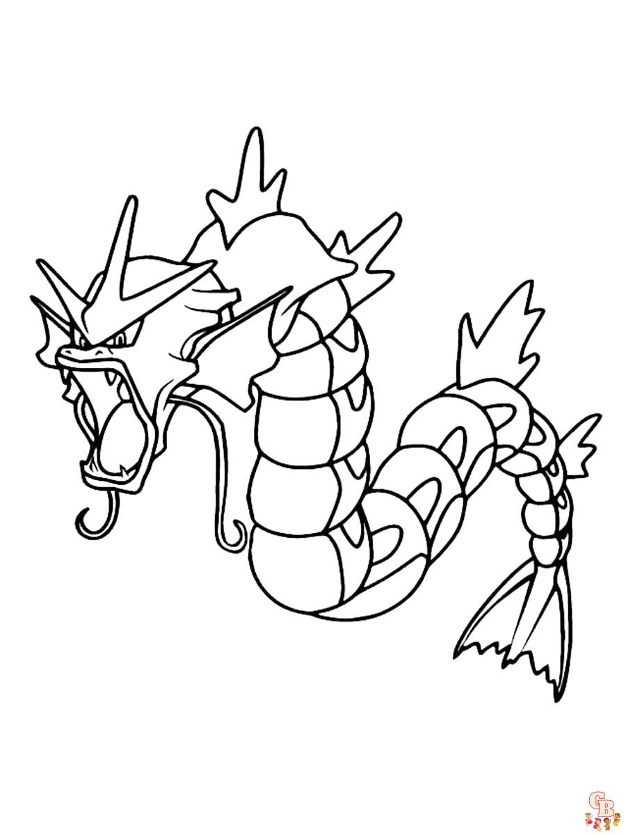 Gyarados Coloring Page 3