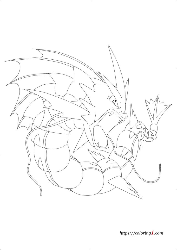 Gyarados Coloring Page 32