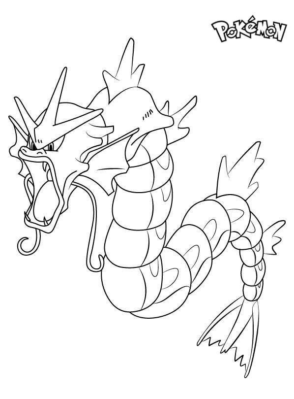 Gyarados Coloring Page 4