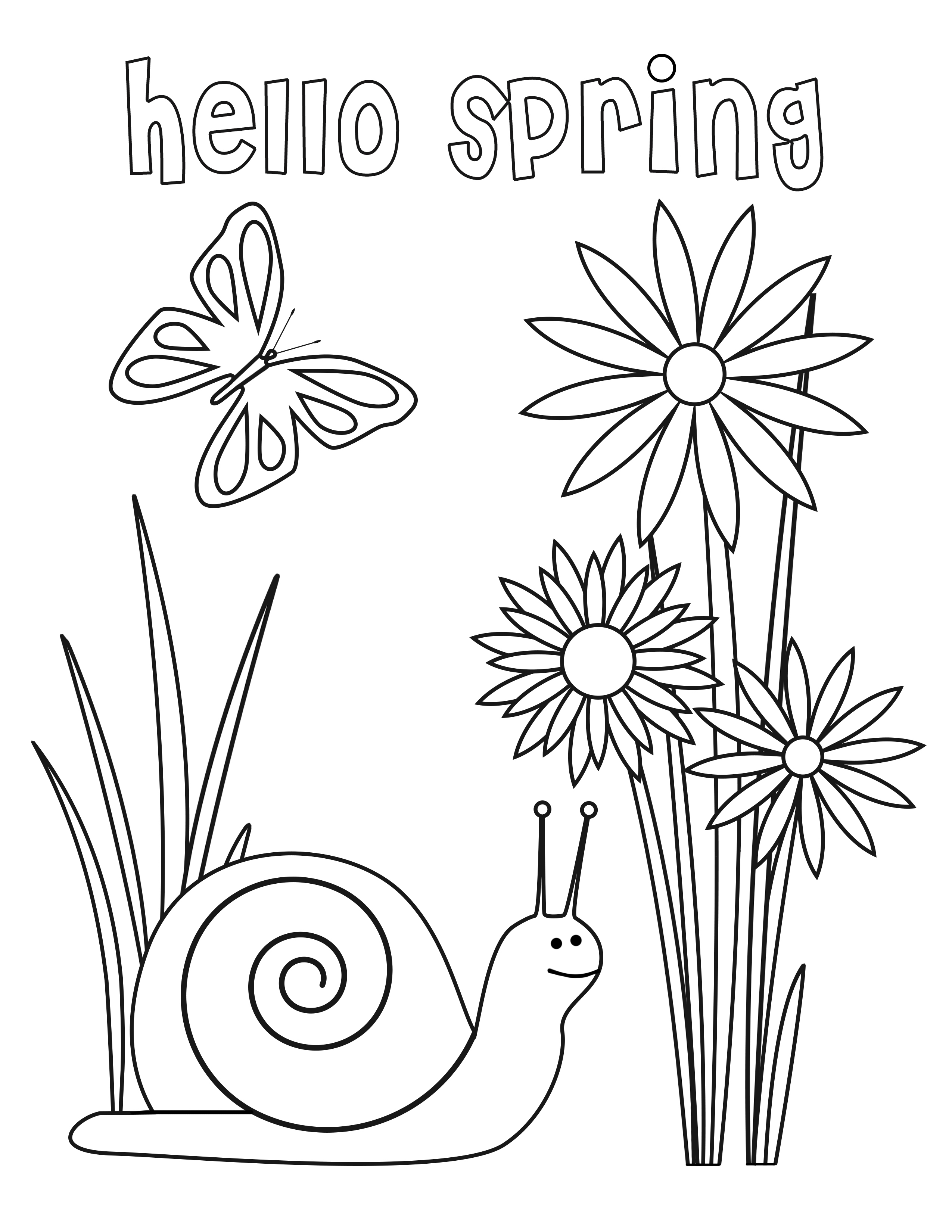 Springtime Coloring Pages 1