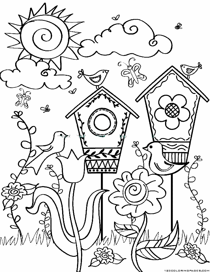 Springtime Coloring Pages 2