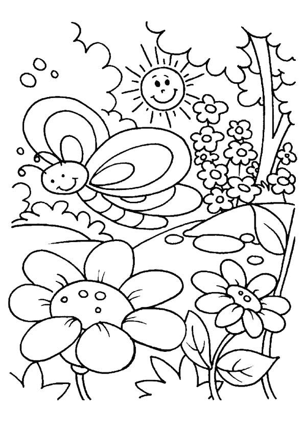 Springtime Coloring Pages 4