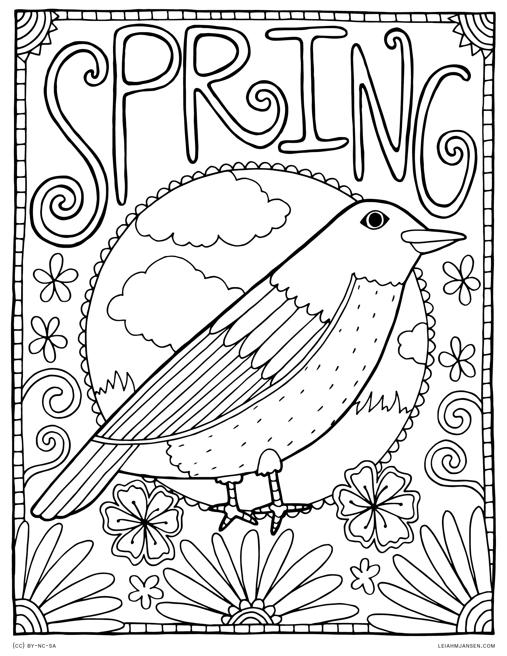 Springtime Coloring Pages 6