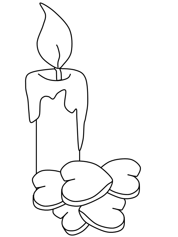 30 Candle Coloring Page 34