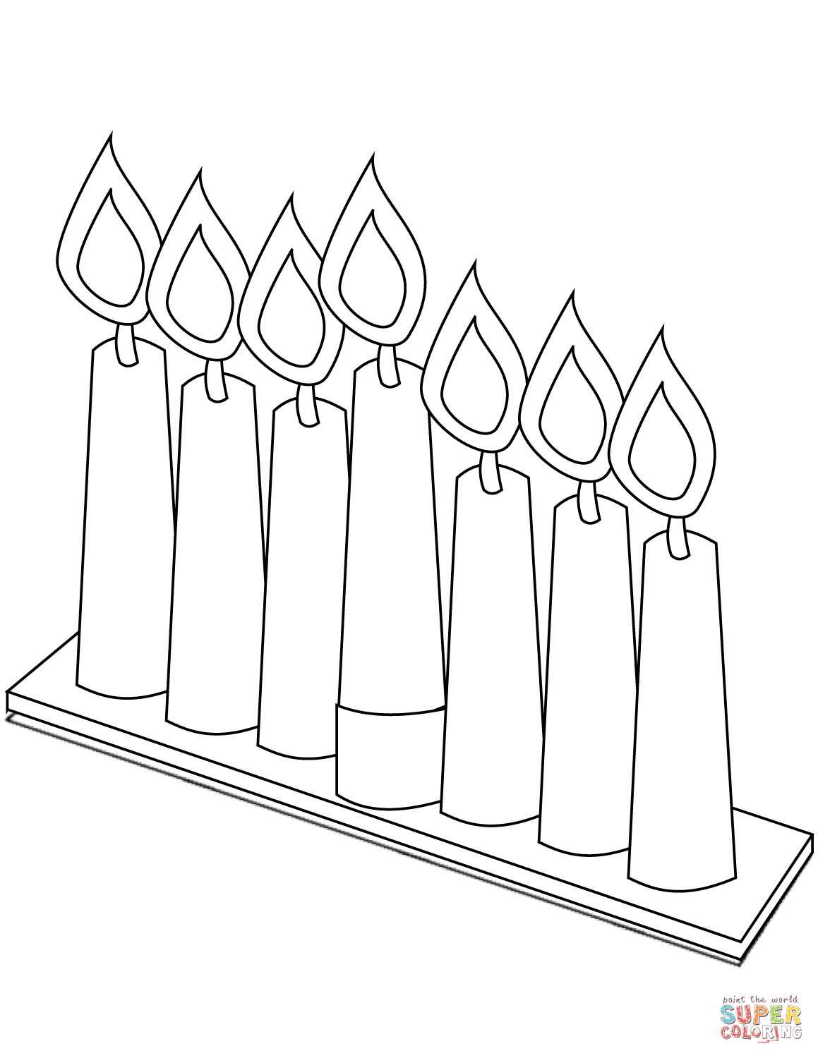 30 Candle Coloring Page 9