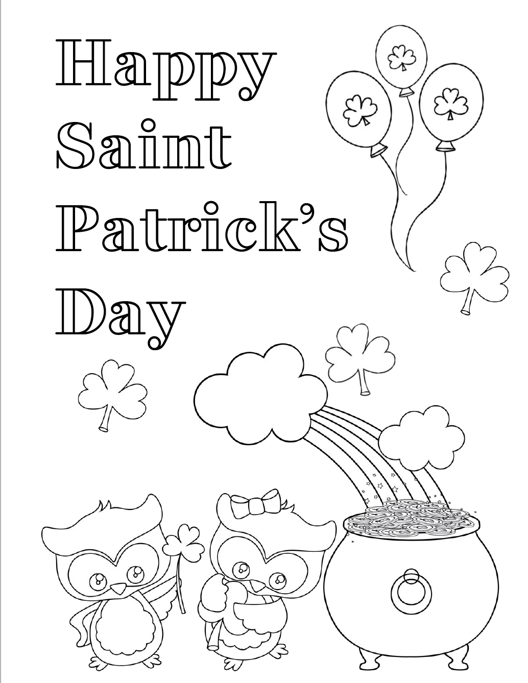 45 St Patrick Day Coloring Pages Free 5