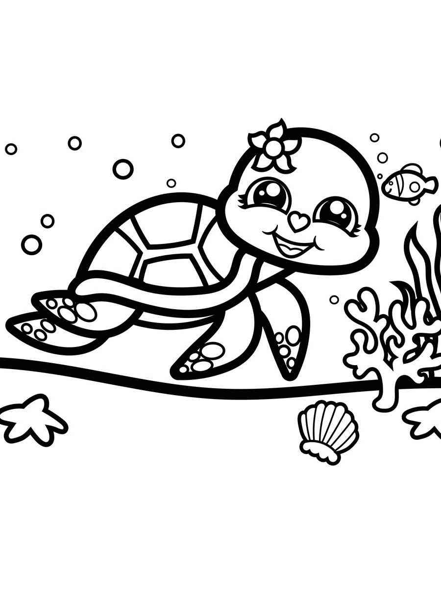 55 Coloring Page Turtle 64