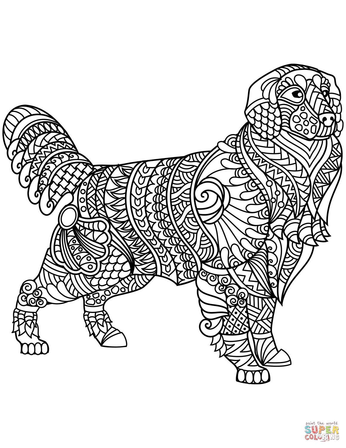 55 Golden Retriever Coloring Pages 7