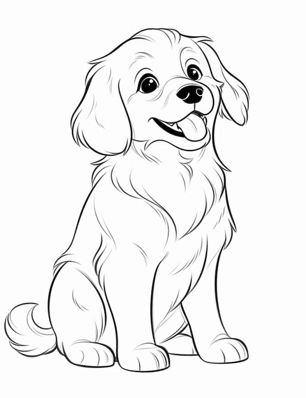 55 Golden Retriever Coloring Pages 9