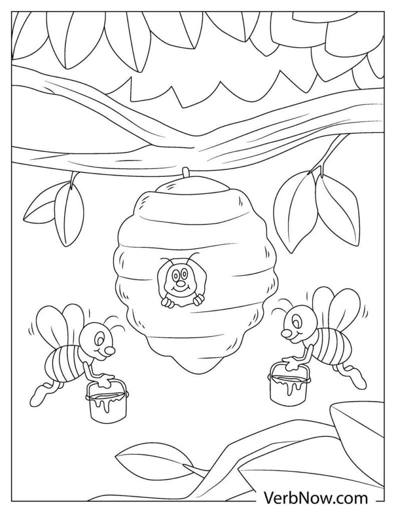 80 Printable Bee Coloring Pages 28