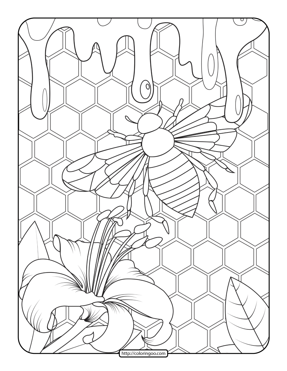 80 Printable Bee Coloring Pages 33