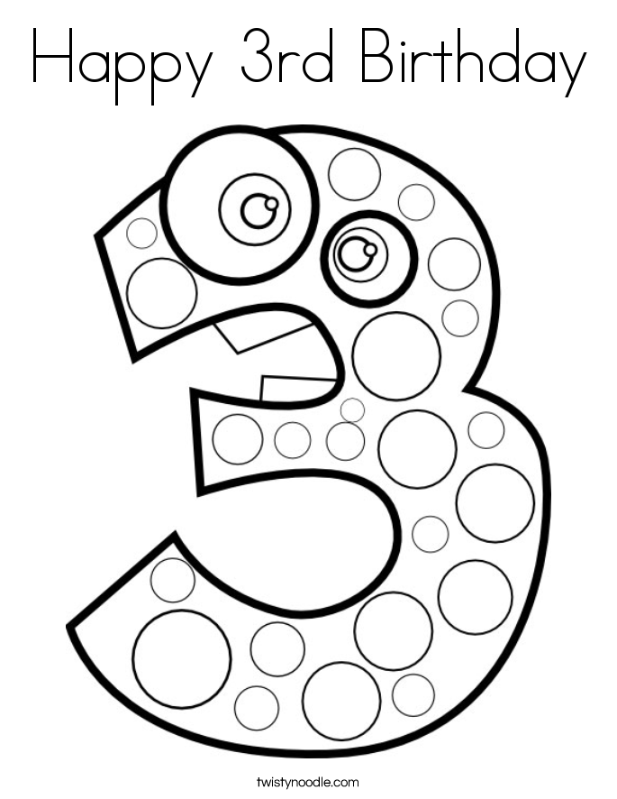 80 Printable Number 3 Coloring Page 48