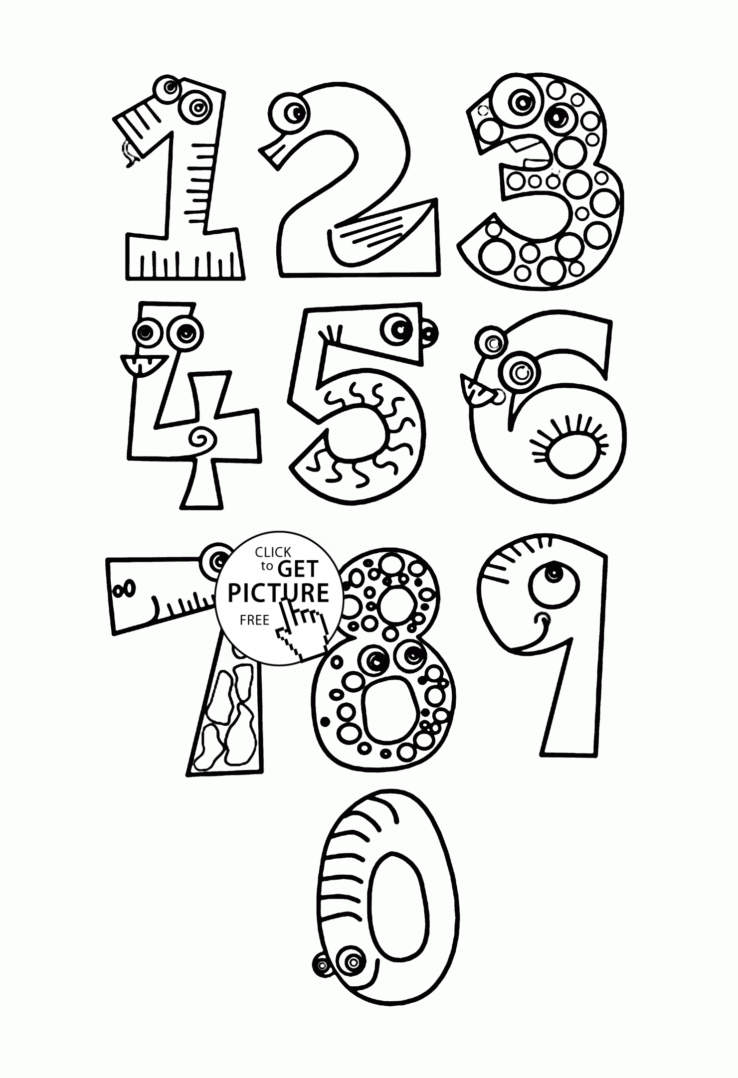 80 Printable Number 3 Coloring Page 53