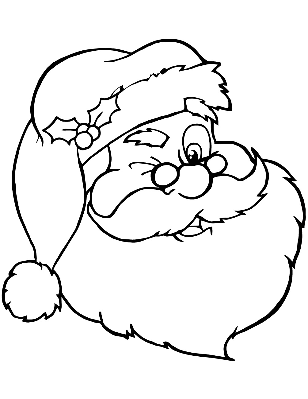 90 Printable Santa Claus Christmas Coloring Pages 10