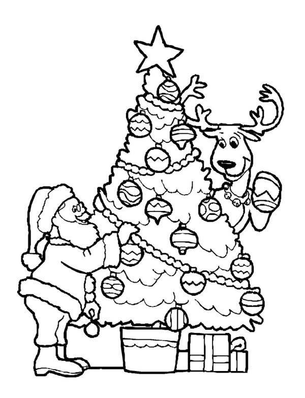 90 Printable Santa Claus Christmas Coloring Pages 12