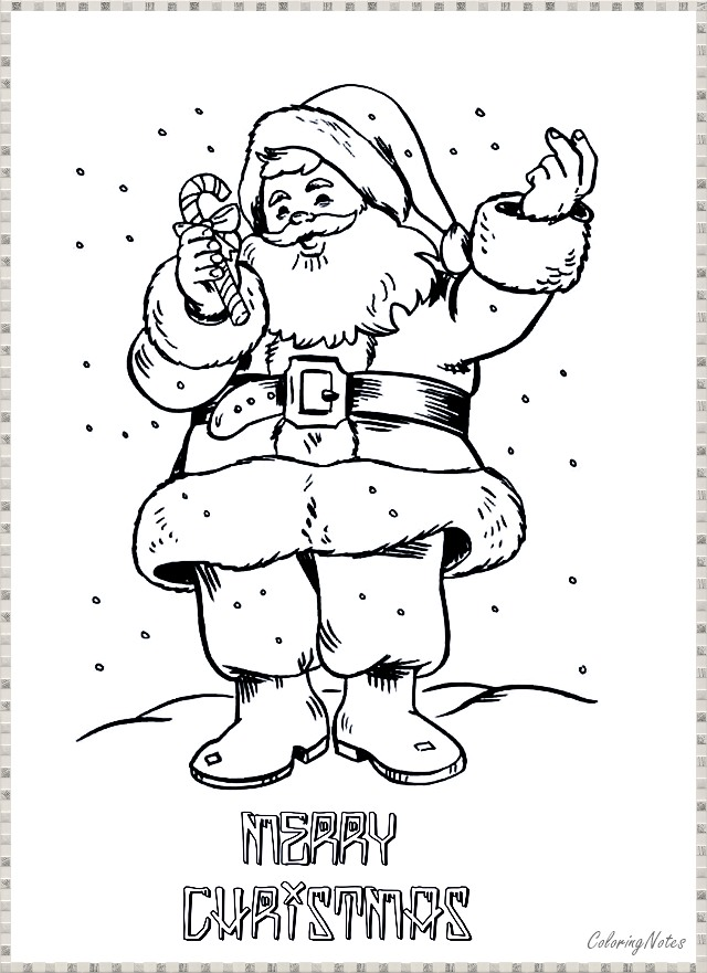 90 Printable Santa Claus Christmas Coloring Pages 14