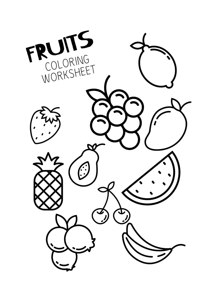 90 Printable Summer Fruits Coloring Pages 58