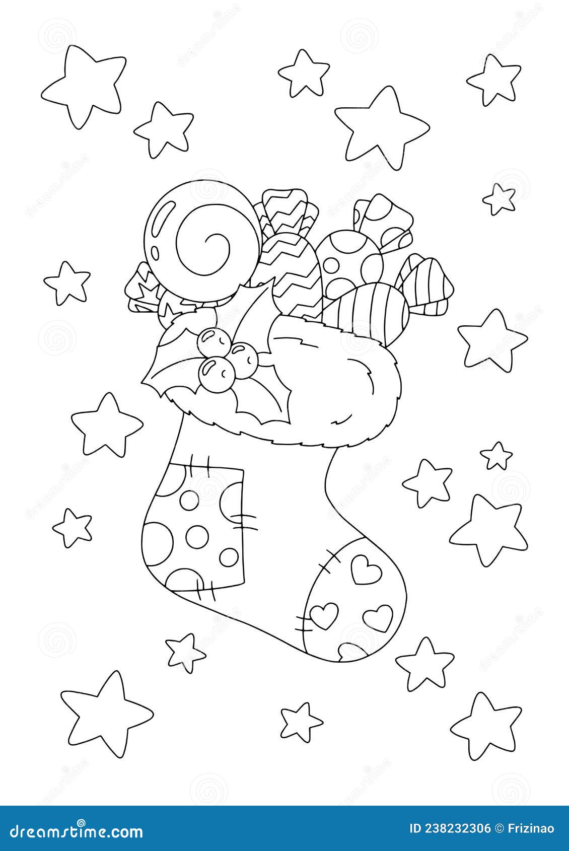 60 Printable Christmas Socks Coloring Pages 29