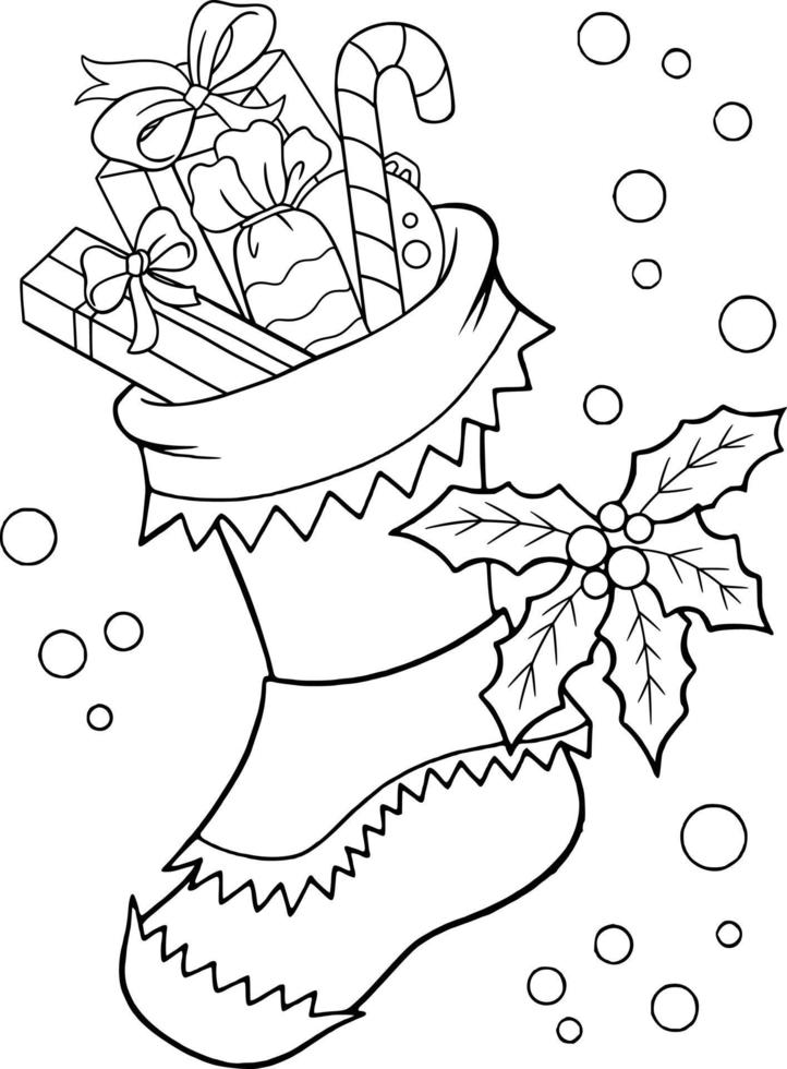 60 Printable Christmas Socks Coloring Pages 32