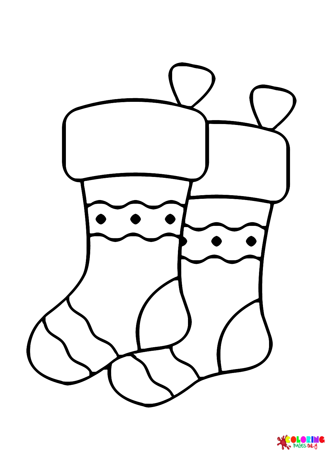 60 Printable Christmas Socks Coloring Pages 35