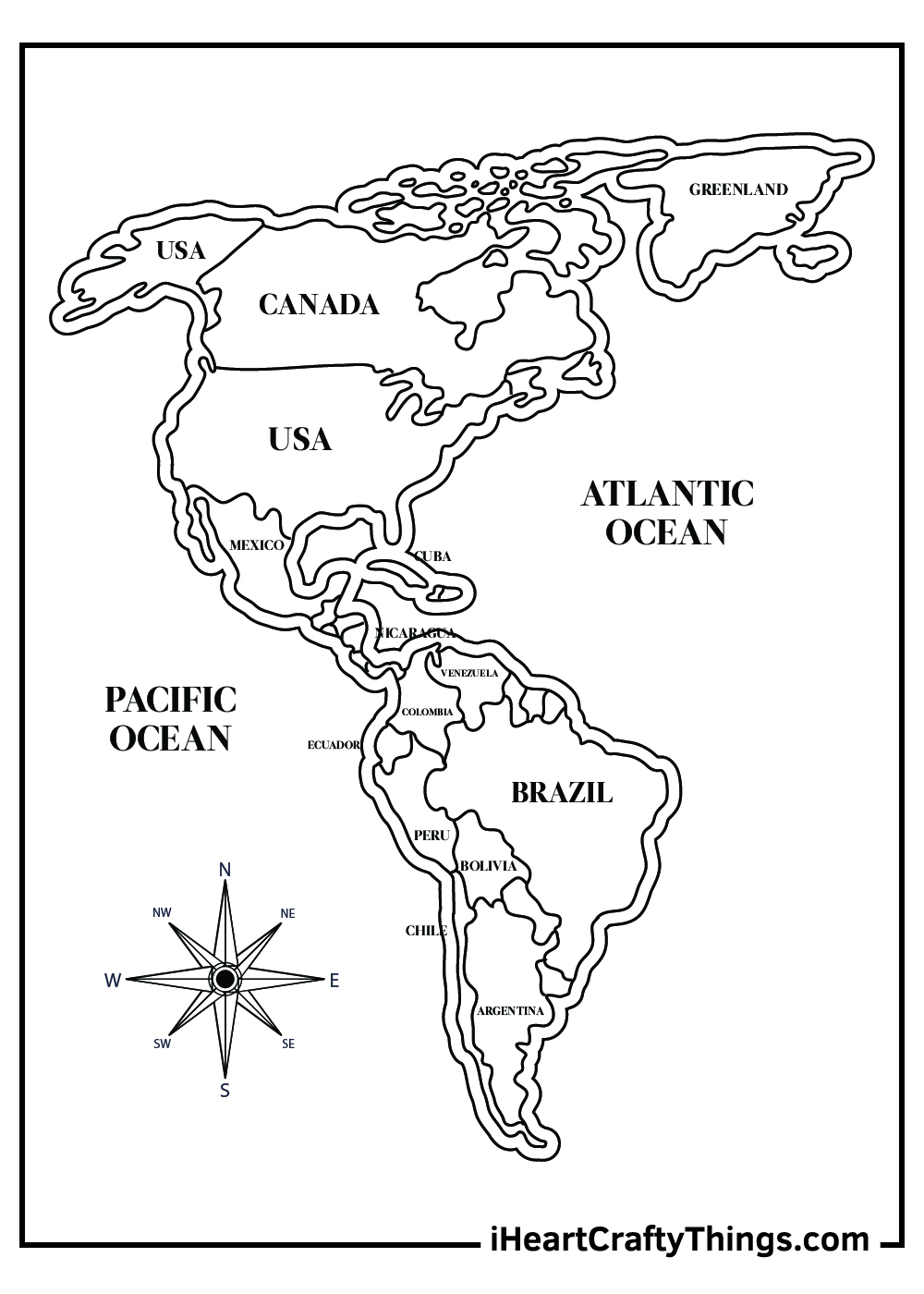 60 Printable World Map Coloring Sheet 30