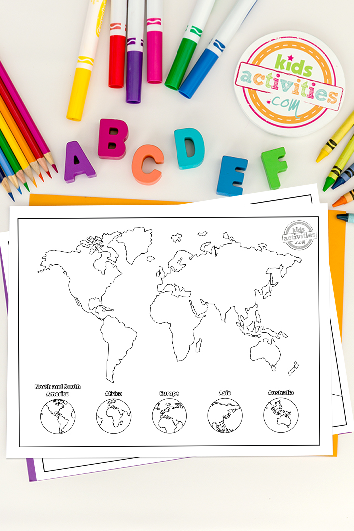 60 Printable World Map Coloring Sheet 31