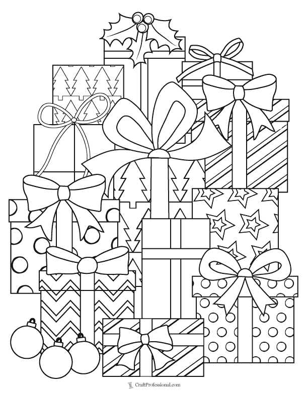 Get 85 Christmas Gift Coloring Pages Ideas 19